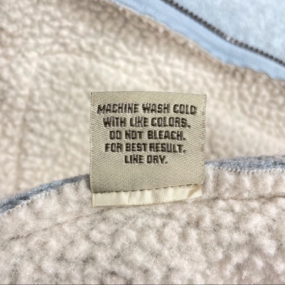 Sashimi Full Zip Hooded Jacket with Pockets Light Blue and Cream Size Small - Picture 9 of 9